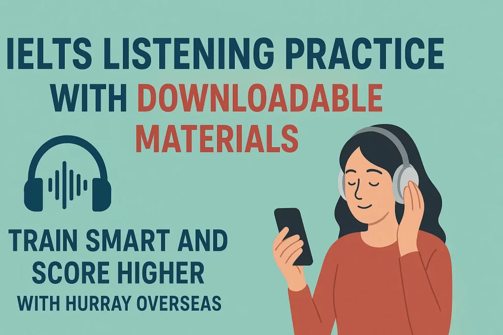 IELTS Listening Practice with Downloadable Materials: Train Smart and Score Higher with Hurray Overseas